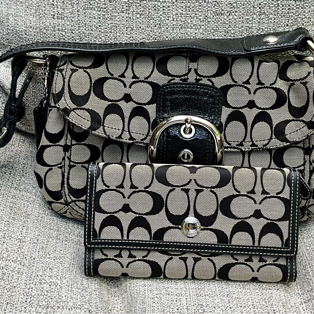 ESTATE SALE VINTAGE Coach Hobo bag and matching organizer!